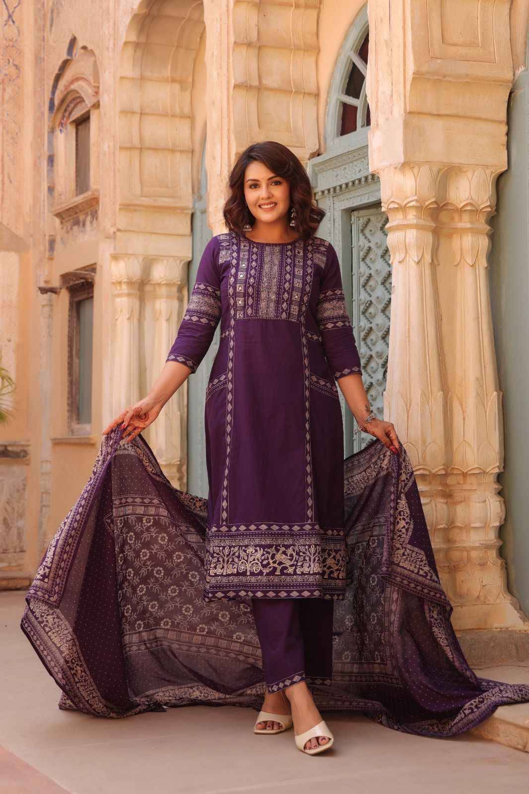K 927 By Fashid 01 to 06 Series Designer Collection Beautiful Stylish Fancy Colorful Party Wear & Occasional Wear Pure cotton Embroidery Kurtis At Wholesale Price